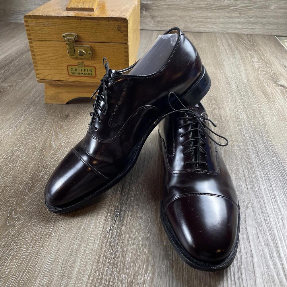 Johnston & Murphy Optima Comfort Oxford Cap Toe Dress Shoes Deep Burgandy 12D